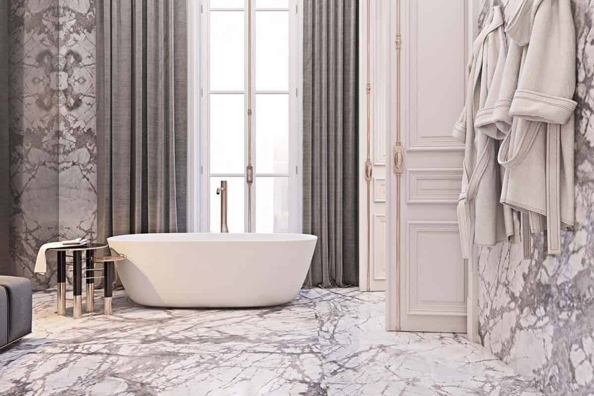  Italian Marble in Mumbai; White Black Gray Color Floor Sink Bathtub Wall 