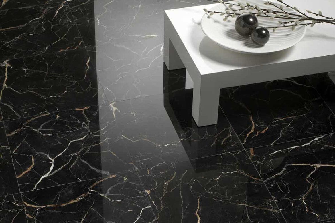 Z Black Marble; White Golden Veins Matt Shiny Surface Large Dimension