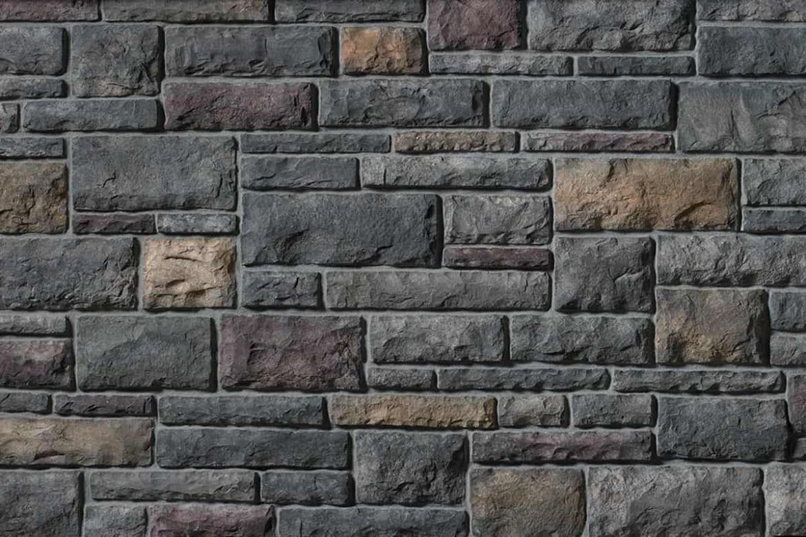 Dark Veneer Stone; Lightweight Thin Easy Installation Eco Friendly